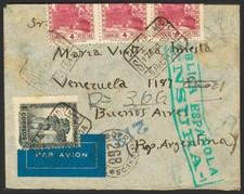 Espagne Courrier De La République Espagnole Certifié Botte