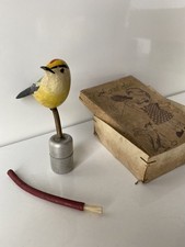 Oiseau siffleur" CHANT CLAIR " Jouet  bois peint /  sifflet à eau des années 50