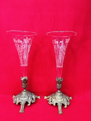 Vases cornets cristal - en,