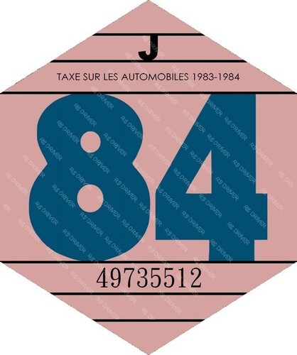 Vignette fiscale 1984 - fiscale,