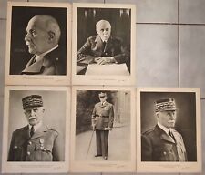 Lot 5 affiches portrait officiel Maréchal Pétain / 28 x 36,5 cm