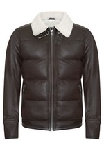 Homme Marron Aviateur Veste