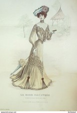 Gravure Mode illustree 1902 #