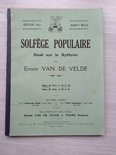 SOLFEGE POPULAIRE Basé sur le rythme- Ernest VAN DE VELDE 1941
