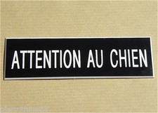plaque gravée ATTENTION AU CHIEN épaisseur 1,6 mm (2 versions)  petit format