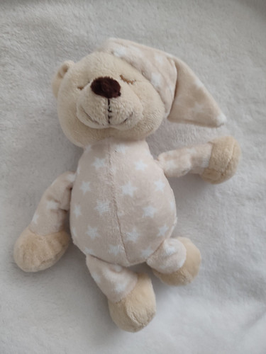 Peluche doudou ours dormeur