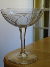 CRISTAL DE NANCY FRANCE 1 ANCIENNE COUPE A CHAMPAGNE ART DECO