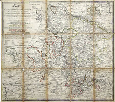 Du Pays Electorat Hannover Original Gravure sur Cuivre Carte Coq 1804