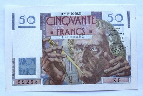 Billet banque francs - 50, 1946