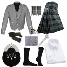 Écossais Homme Gris Laine