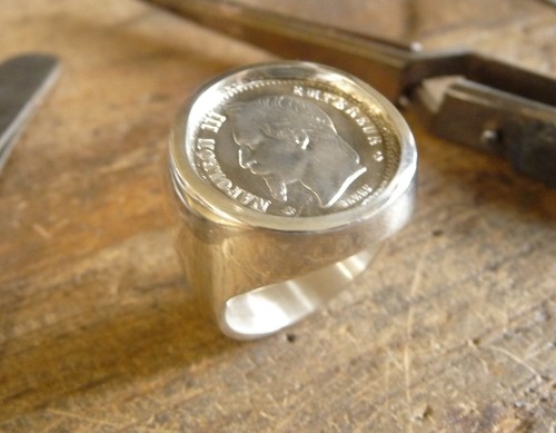 Chevalière argent massive