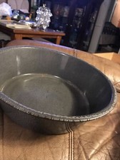 Grey Spatterware Basin 12 In