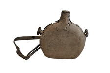 Gourde militaire FR WWII 1939-45, étui feutre usé, sans bouchon