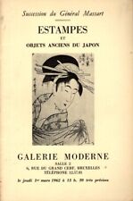 ESTAMPES & OBJETS ANCIENS DU JAPON  SUCC. GENERAL MASSART CATALOGUE VENTE 1962