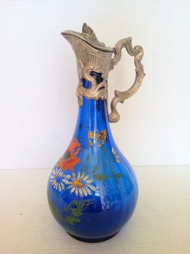 Aiguiere verre bleu - verre,