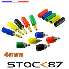 5 à 100pcs  fiche Banane chassis femelle ou mâle 4mm au choix  - banana plug