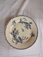 Gien Plat Rond Bleu Cactus