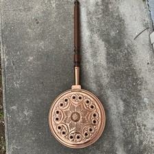  Jolie bassinoire cuivre avec manche en bois lecellier villedieu vintage