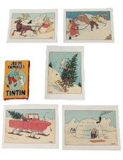 Tintin 5 Carte s de vœux +
