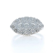 Bague Vintage En Or Blanc Avec