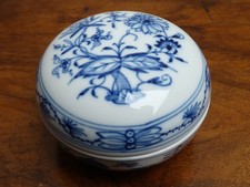 Superbe porcelaine Allemande BOITE MEISSEN décor Zwiebelmuster oignon bleu