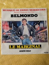 Vinyle 45 tours musique E. Morricone Le Marginal. BELMONDO, CINEMA, FILM