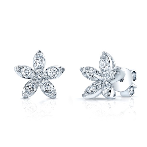 14k blanc diamant pétale - 14k, or