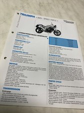 Triumph T509 Speed Triple 885i 97 / 98 Fiche technique moto RMT ETAI