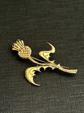 Ancien Broche En Argent Massif et vermeil