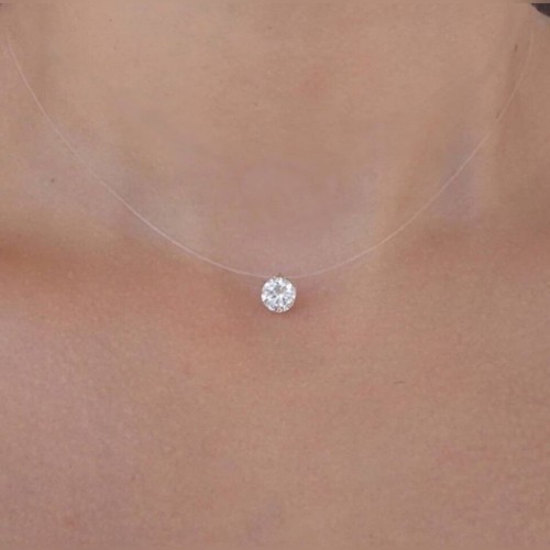 Collier grand strass - -,