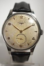 LONGINES OVERSIZE (37 mm) EN ACIER, CALIBRE 12.68 Z, 1950