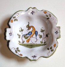 Vide poche en porcelaine de Moustiers, fait main 12 cm x 3 cm