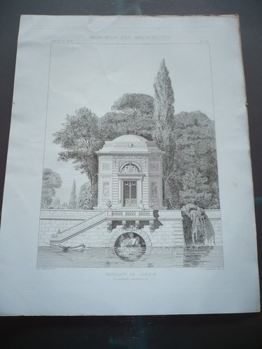Gravure 1873 pavillon - 1873,