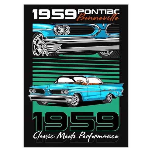 Affiche rétro 1959 pontiac - 1959,