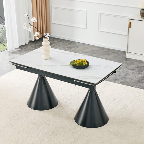 Extendable stone top dining - stone-top,