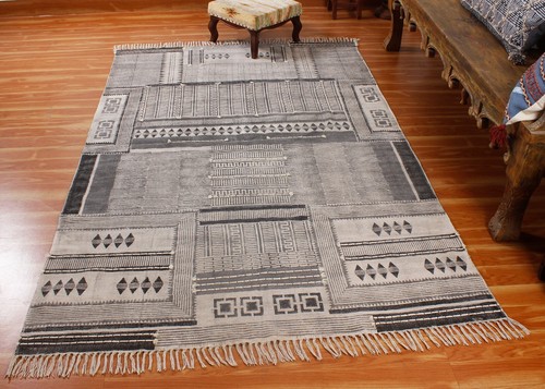 Gris handmade rayé coton - handmade,