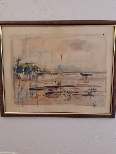 Aquarelle bassin arcachon - aquarelle,