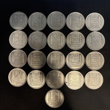 Lot De 21 Pièces De 20 Francs Turin 1929-1933-1934-1938 Argent 418 Grammes