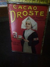 rare boite cacao droste 125 grs croix rouge pastille droste
