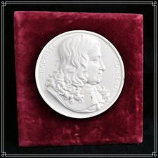 SPLENDIDE PLAQUE EN BISCUIT DE