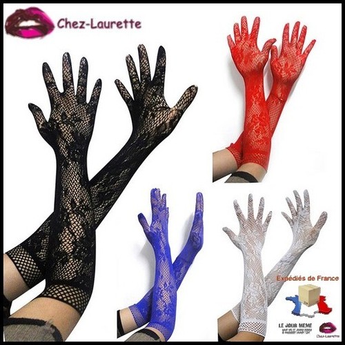 Gants longs résille - gants, dentelle