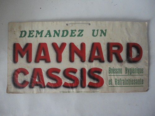 Plaque publicitaire carton - plaque, en