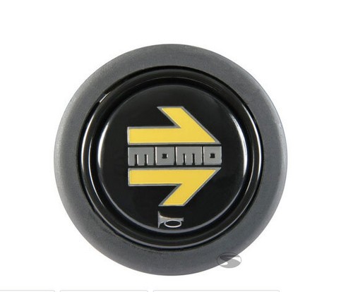 Bouton klaxon momo jaune - de,