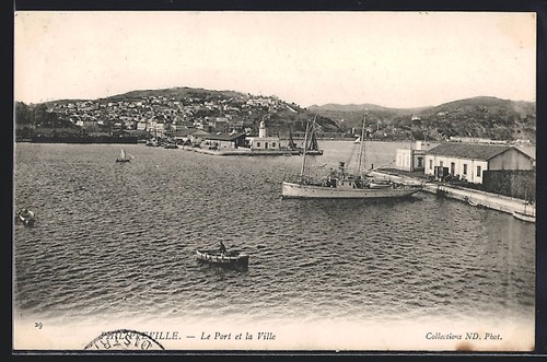 Cpa philippeville port et - cpa,