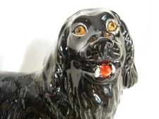 Bouteille carafe publicitaire forme chien terre neuve pour rhum Screech