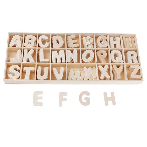 156 pièces lettres bois - 156,
