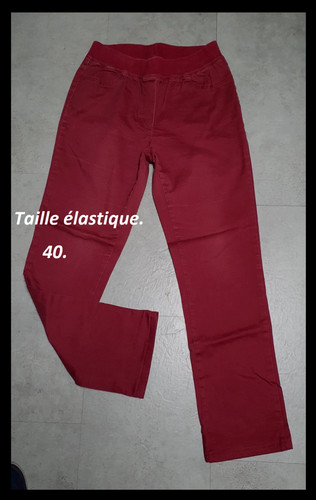 Pantalon bordeaux taille