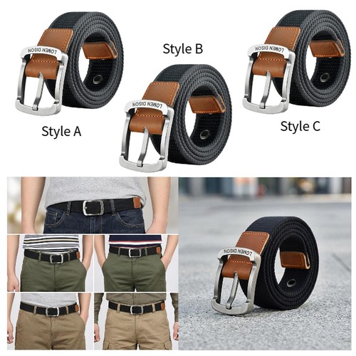 Ceinture toile avec boucle - en,