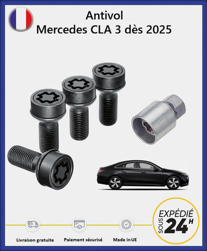 Ecrous antivol roues noir - antivol,