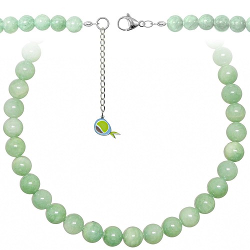 Collier jade vert perles - jade,